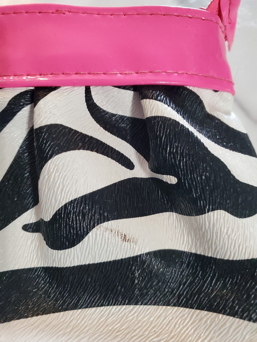 Zebra Print & Hot Pink Make-Up Bag - Picture 2 of 15
